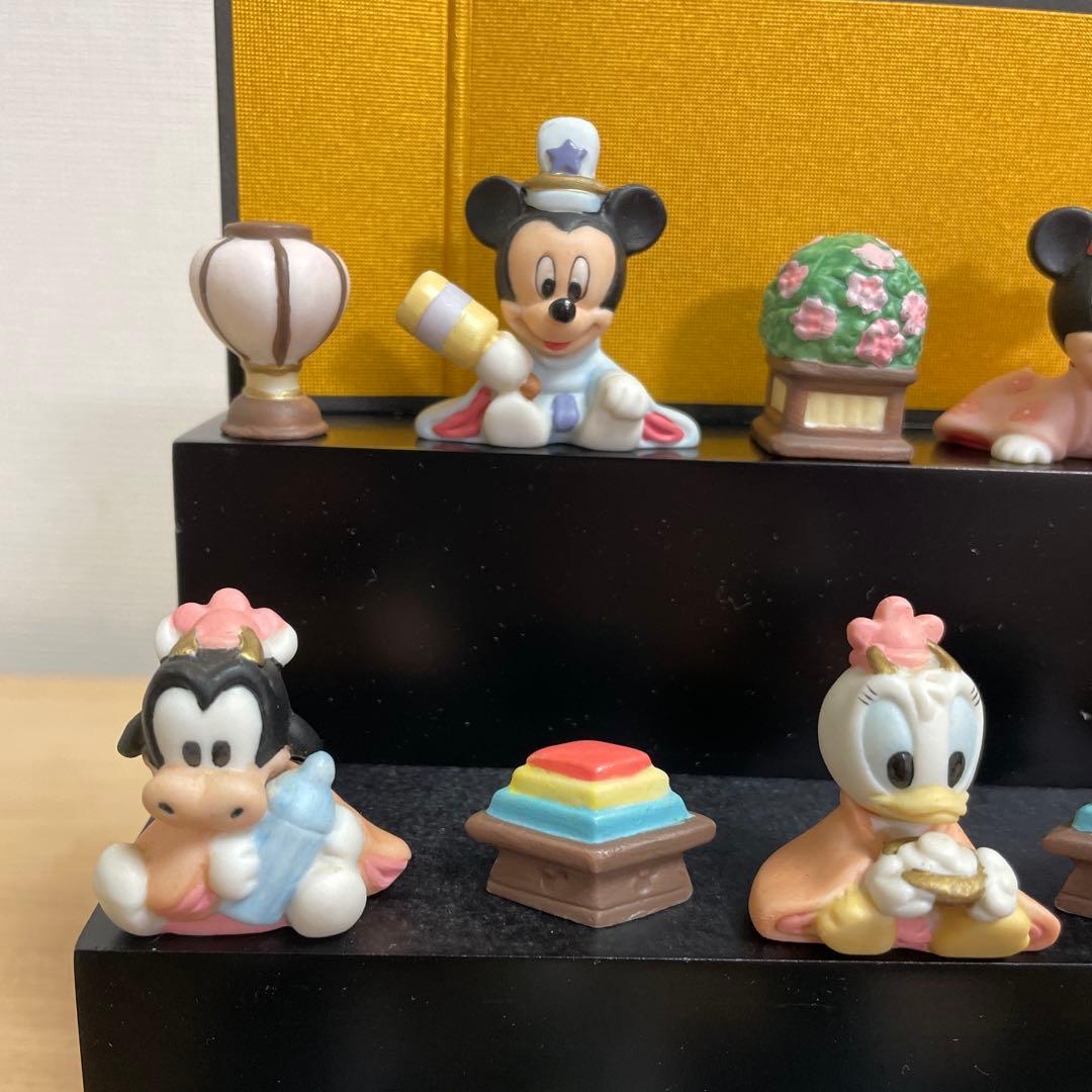 ディズニー　三段雛人形　ひな祭り飾り　陶器製　Disney ベビー雛人形