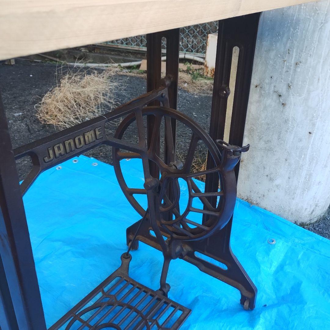 JANOME ミシン台 木製天板