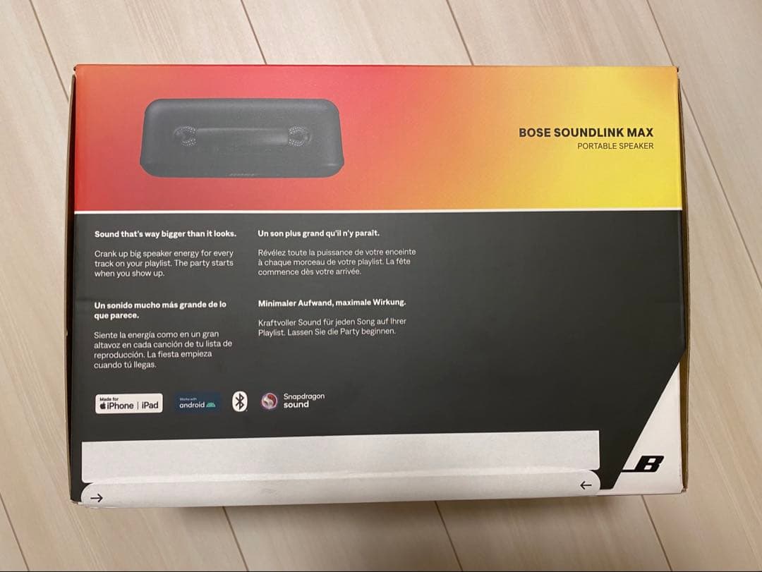 スピーカー・ウーファー BOSE SoundLink Max Portable Speaker