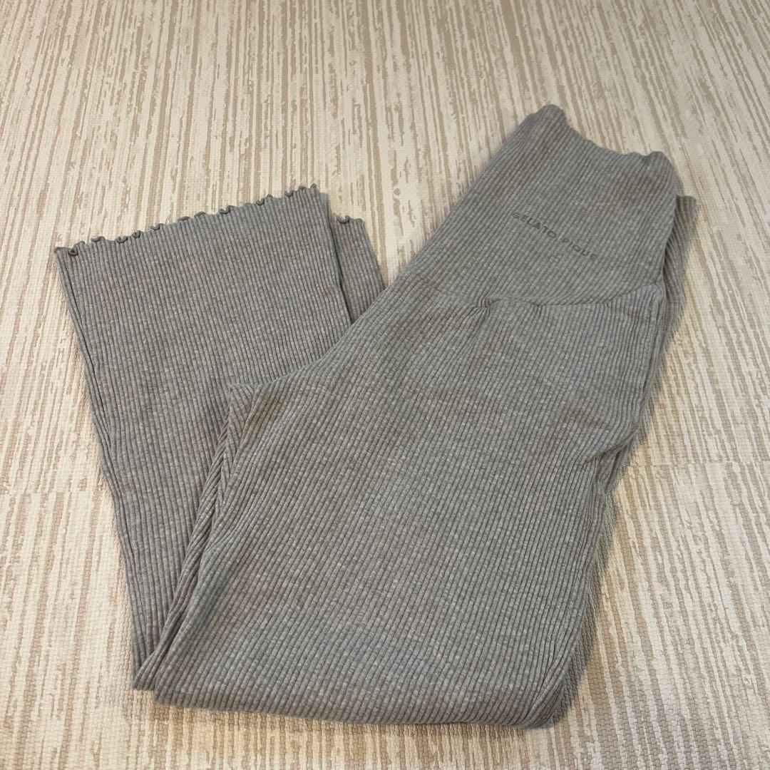 gelato pique グレー リブマタニティパジャマセット