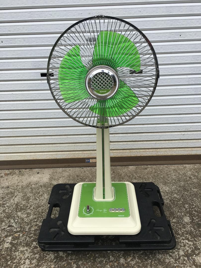 ☆ナショナル 扇風機 F-30S1M 30㎝ リビング用扇 緑 昭和レトロ