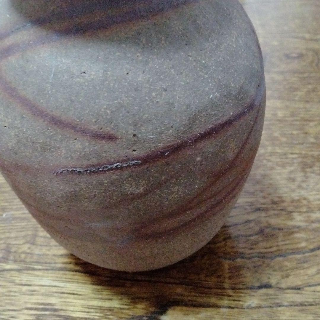 華道具 花器 火だすき　緋襷　陶器　花瓶 榮　銘