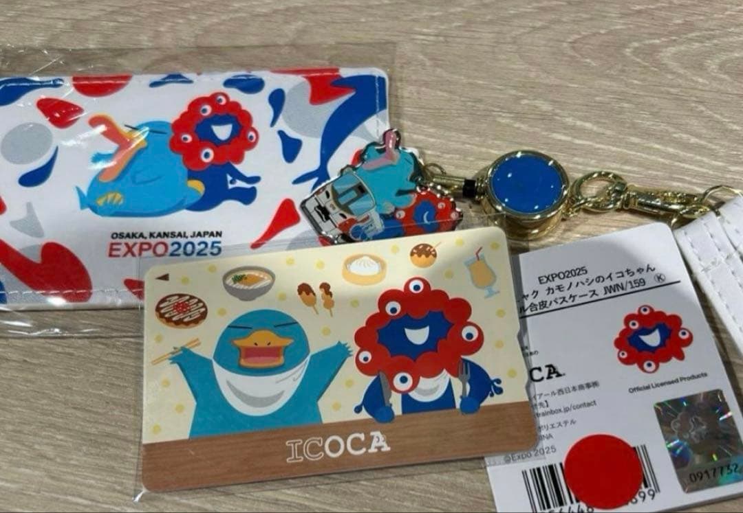 大阪関西万博 ミャクミャク 記念ICOCA 合皮パスケース セット