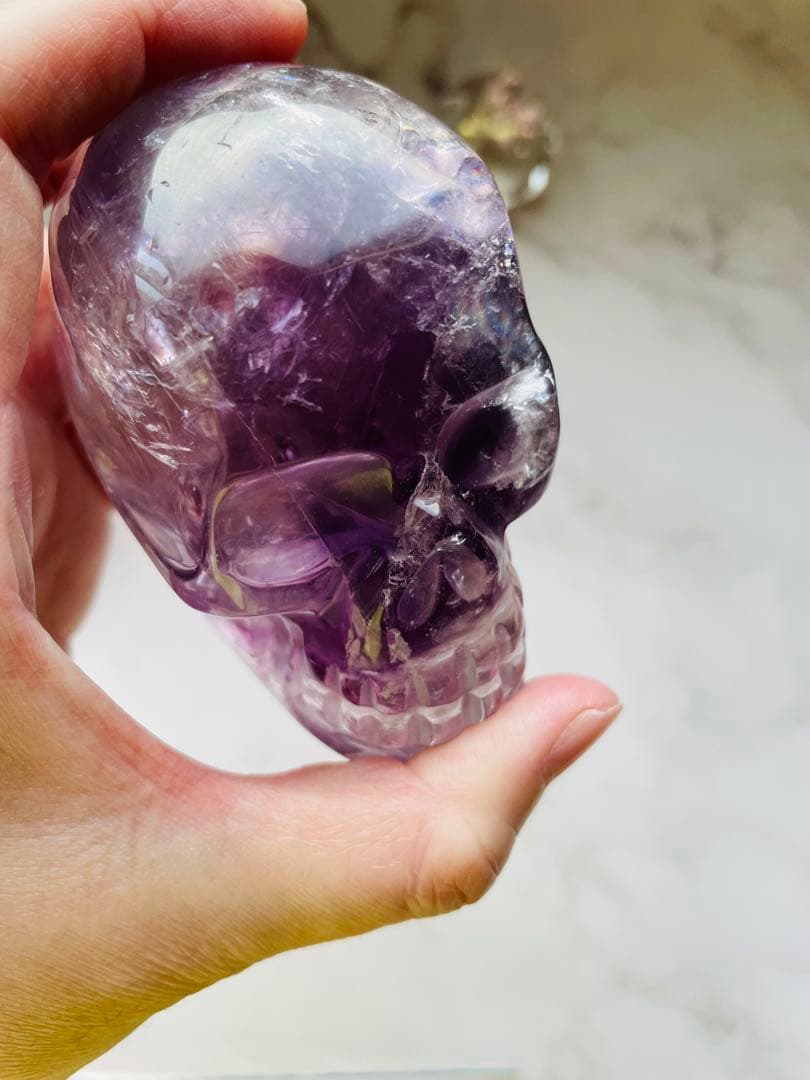 magical　アメジストスカル　バイーヤ産　虹煌めく双子のお姉さん　叡智