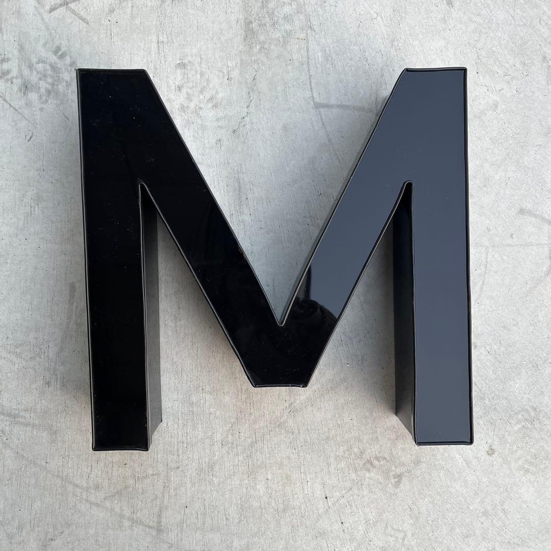 M 看板 アルファベット レターサイン 文字 アメリカ ビンテージ アンティーク