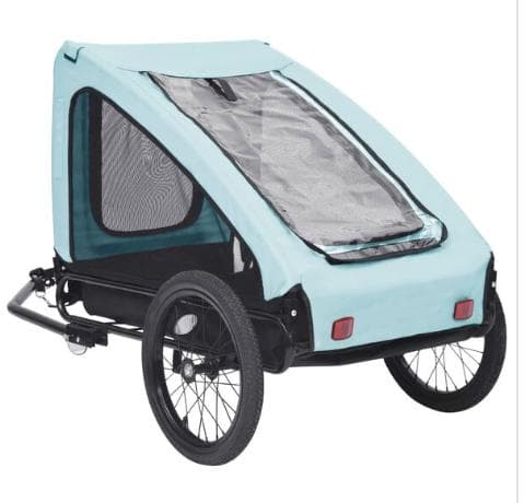 自転車用ペットトレーラー ブルー＆ブラック