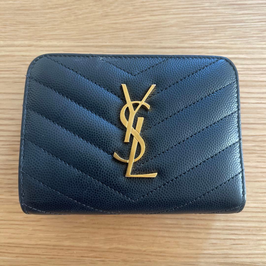 SAINT LAURENT ブラック 二つ折り財布
