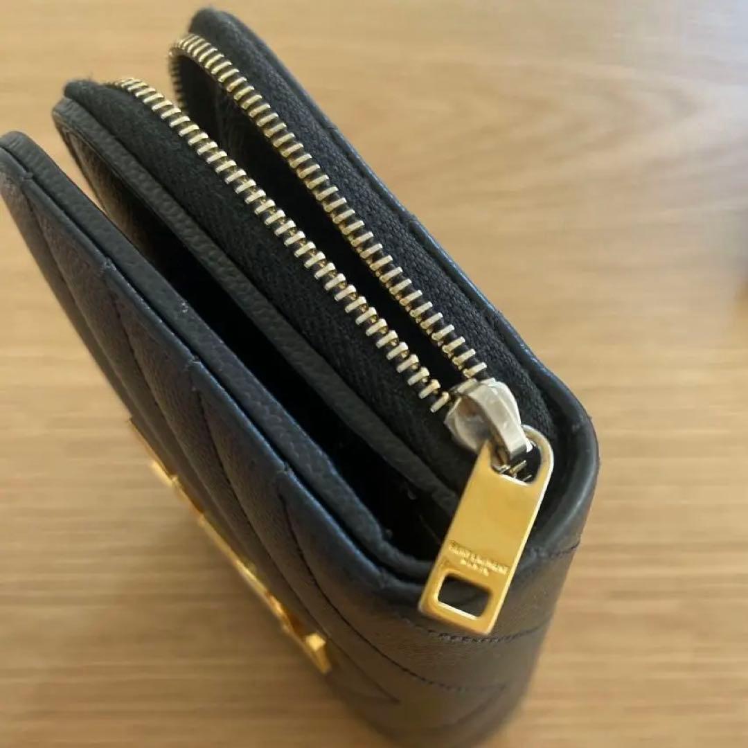 SAINT LAURENT ブラック 二つ折り財布