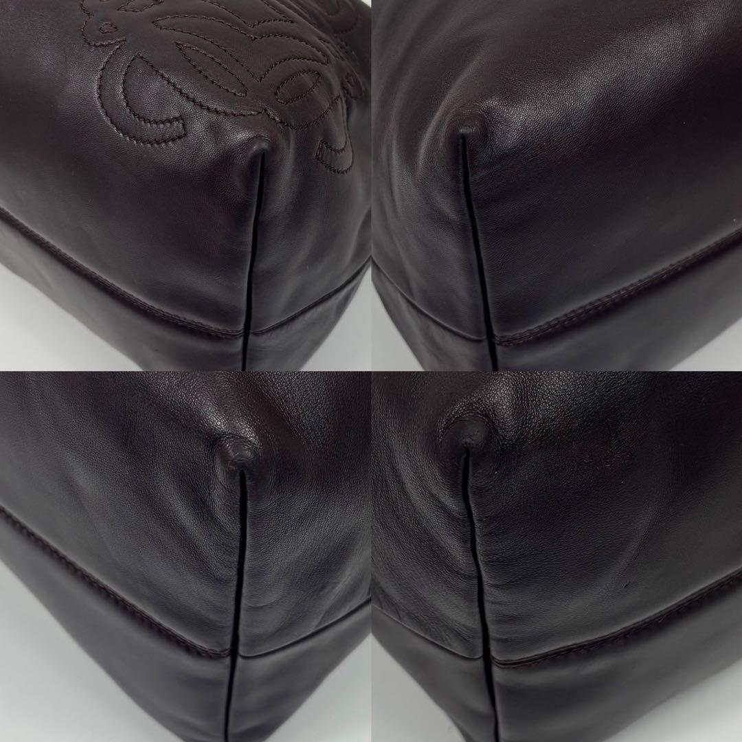 専用LOEWE フラメンコ ハンドバッグ 茶色 レザー アナグラム