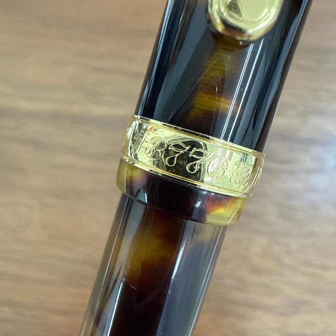 PLATINUM 万年筆 3776 セルロイド 鼈甲 ペン先18K 中字