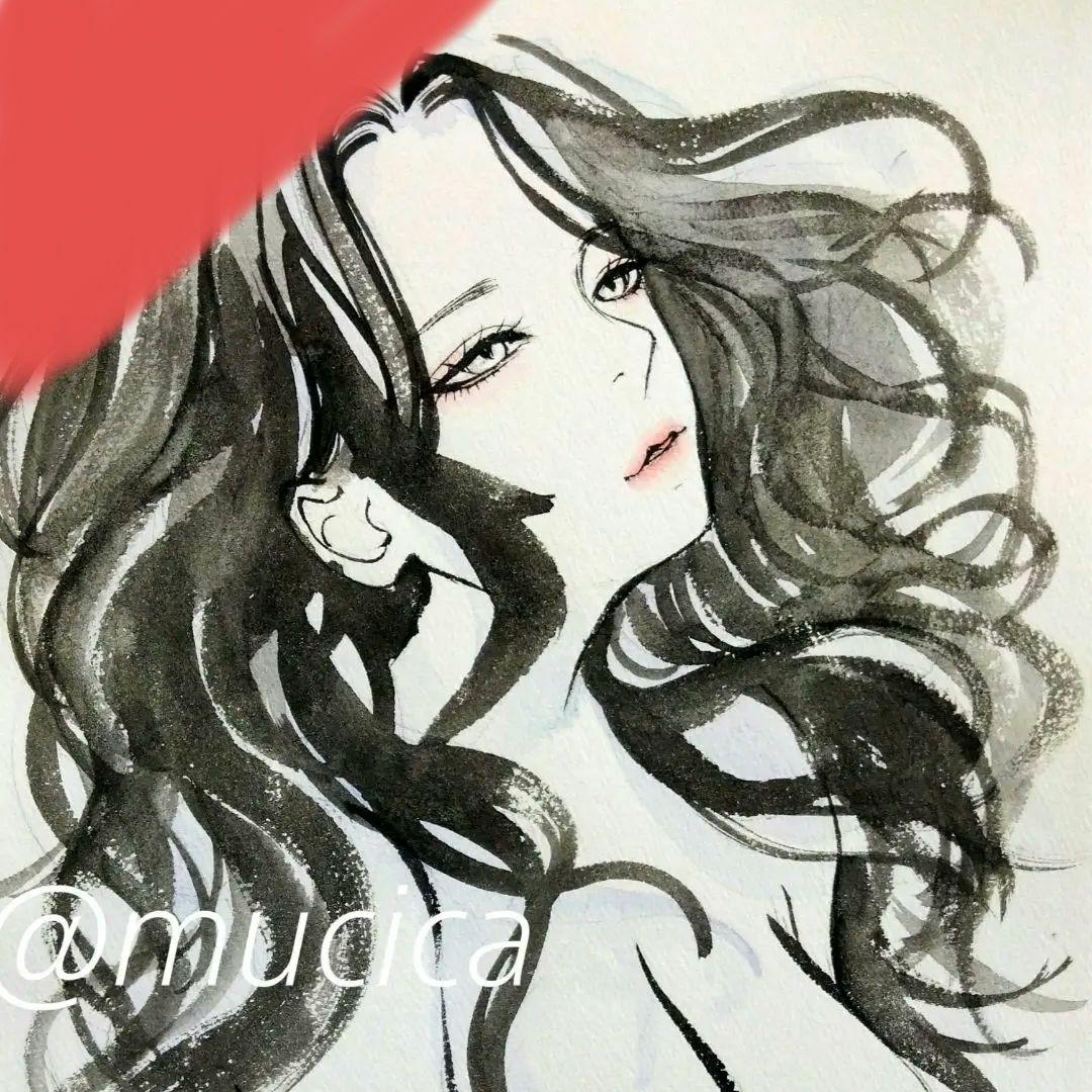 25824D 肉筆原画　ヌード　裸婦画　絵画　アナログ　水彩画　美人画