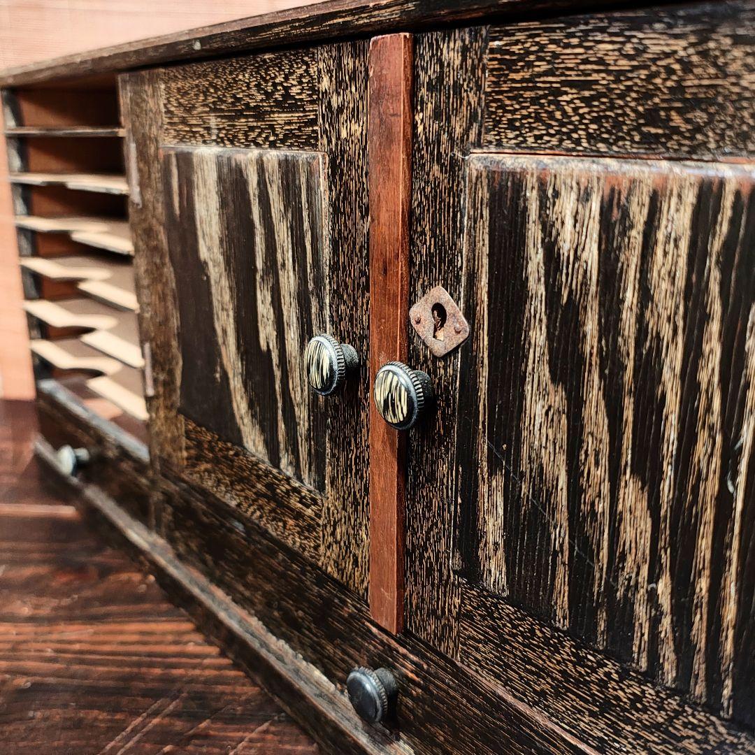 木製棚　書類棚　昭和レトロ　木箱　古家具