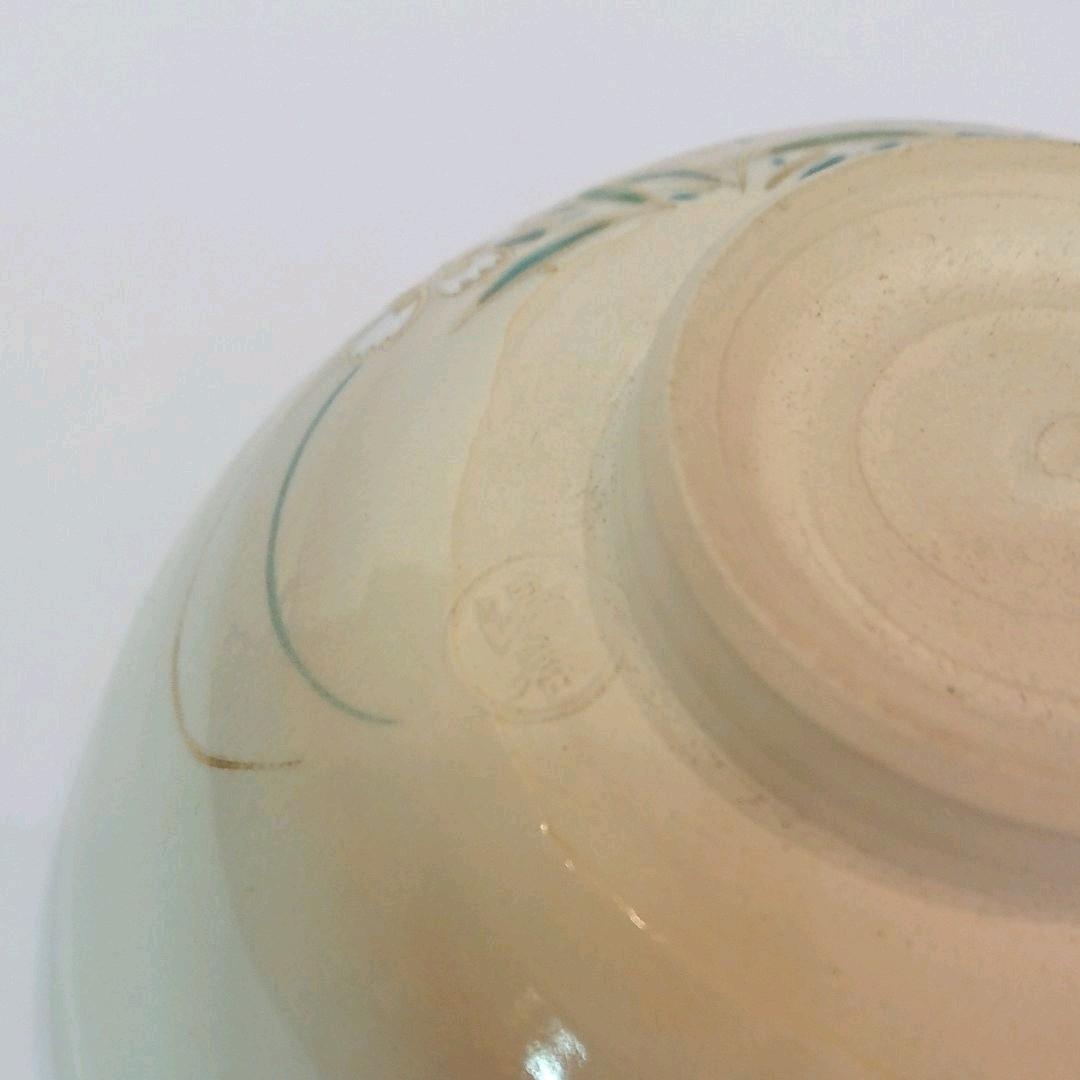 【茶道具】色絵 平茶碗 撫子 三宅陽春