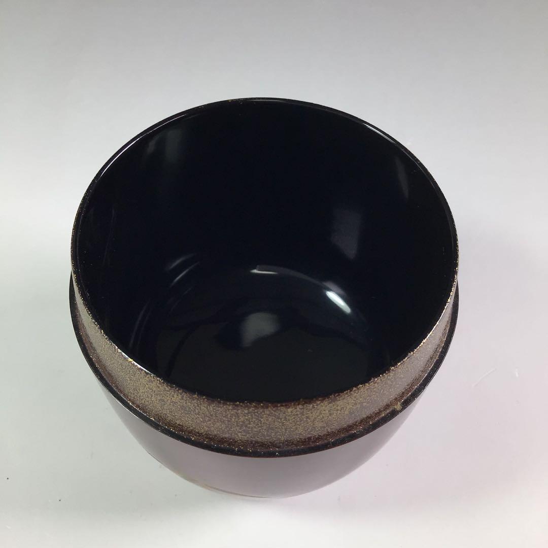 Ｒ５０８　棗　『純一作』『溜塗』『笹蒔絵』『中棗』　共箱　茶道具