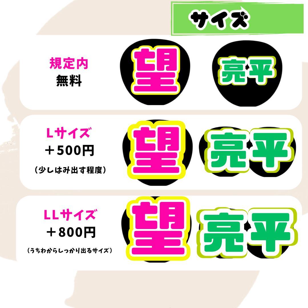 うちわ文字 うちわ屋さん 文字パネル 連結うちわ 定額　オーダー ハングル