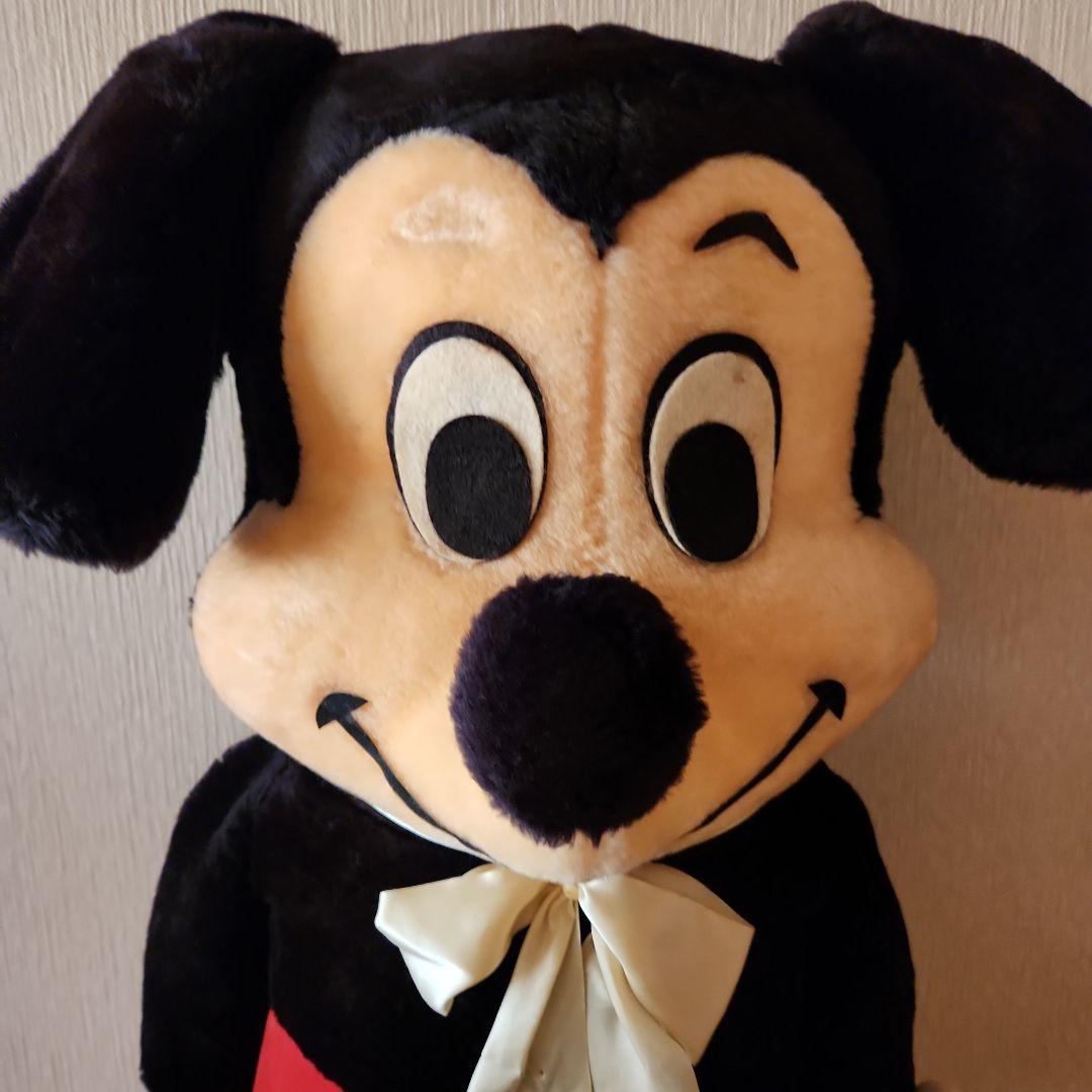 ヴィンテージミッキーマウスぬいぐるみ　特大サイズ　アメリカ製 手作りぬいぐるみ