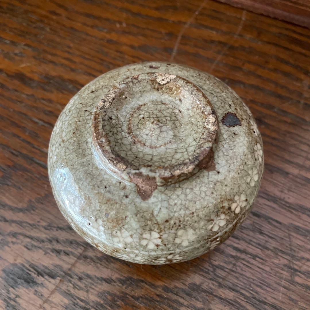 油壺　油壷　江戸後期 古瀬戸系 灰釉貫入 民藝 古道具 一輪挿し