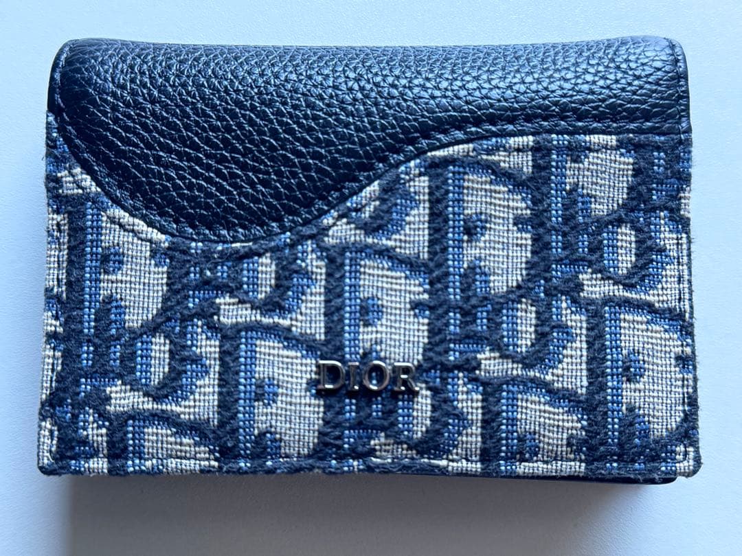 Dior ネイビー 二つ折り財布