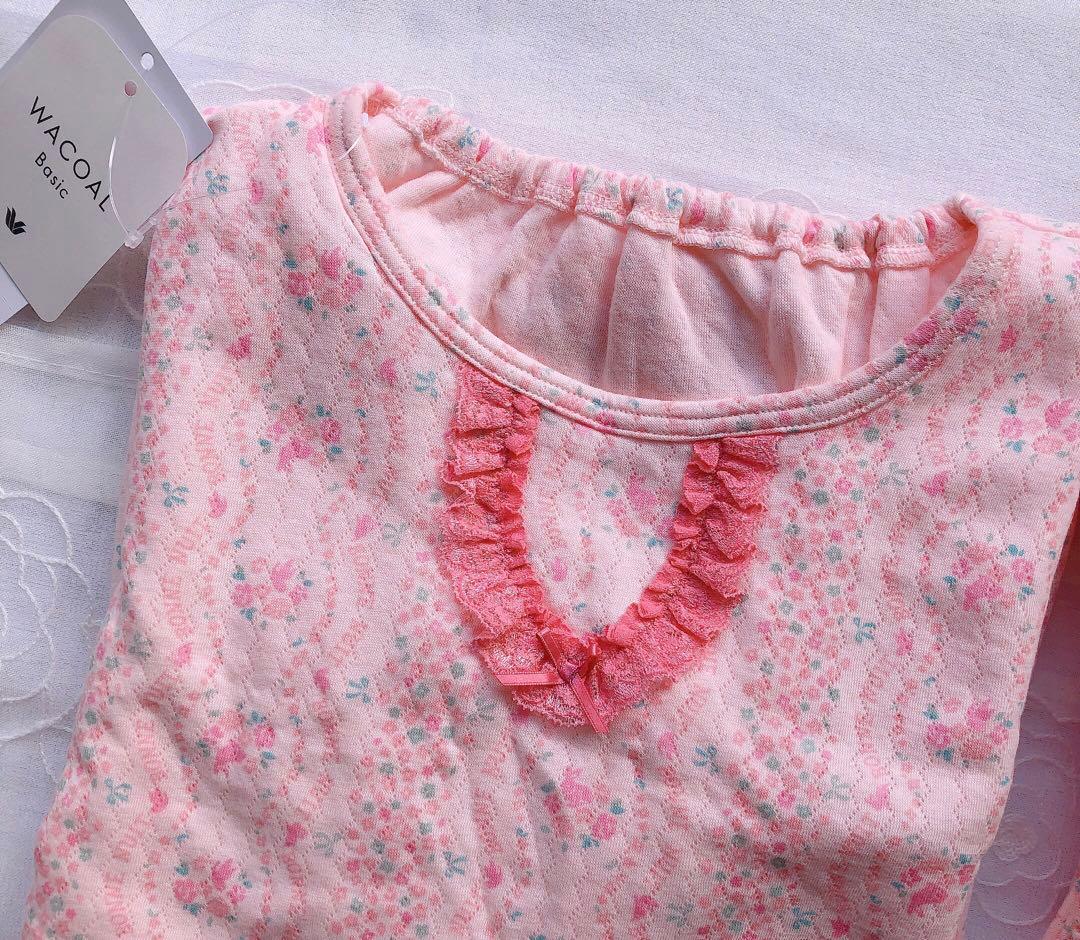 綿100%・中綿入り★ 女児パジャマ　ワコールキッズ　ルームウェア　12