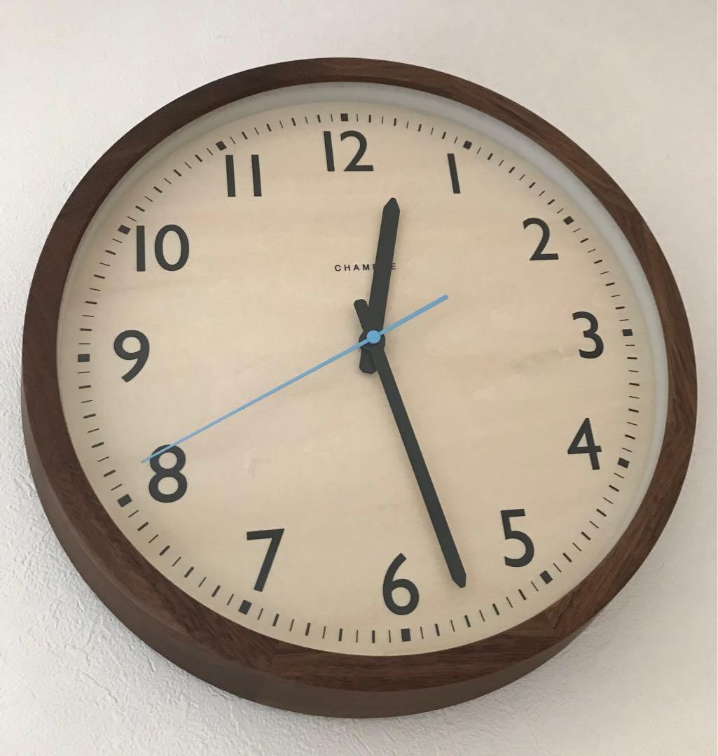 インターゼロ CHAMBRE シャンブル 電波掛け時計　日本製