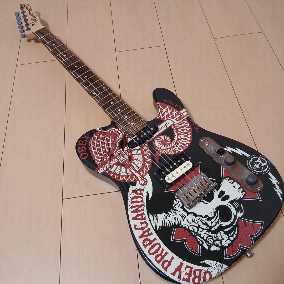 SquierテレキャスターOBEYPROPAGANDA Bare Knuckle