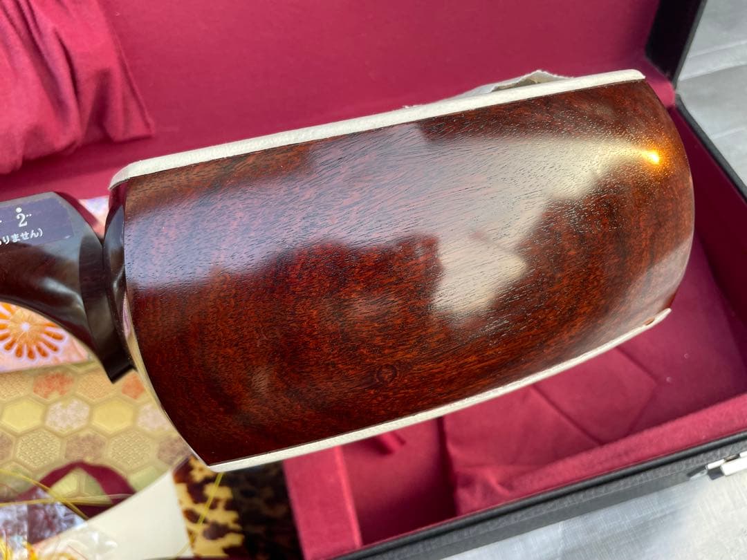 紅木三味線 ケース付 付属品一式 現状品