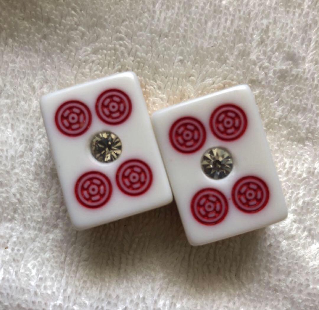 高級麻雀牌　備品　麻雀　送料　ダイヤモンド調　スワロフスキー調　特別仕様　赤五筒