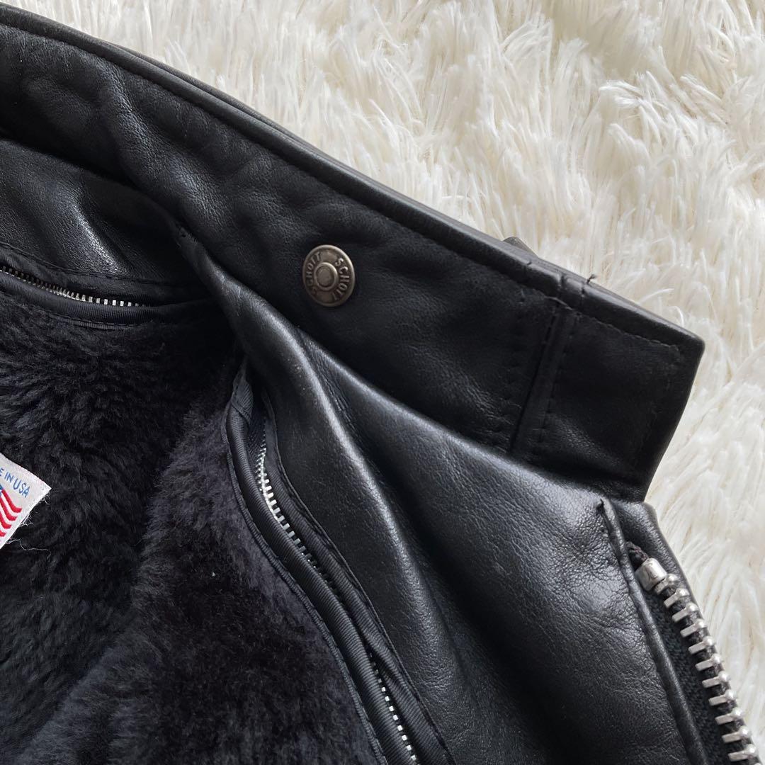 美品✨schott 641 レザージャケット　シングルライダース　本革　40 黒