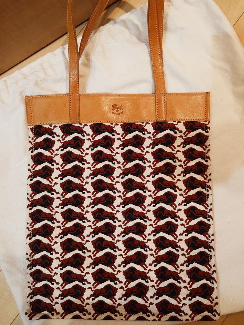 IL BISONTE トートバッグ 総柄 パイソンウェーブ