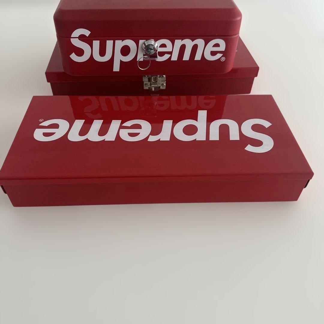 Supreme レッド収納ボックス6個セット