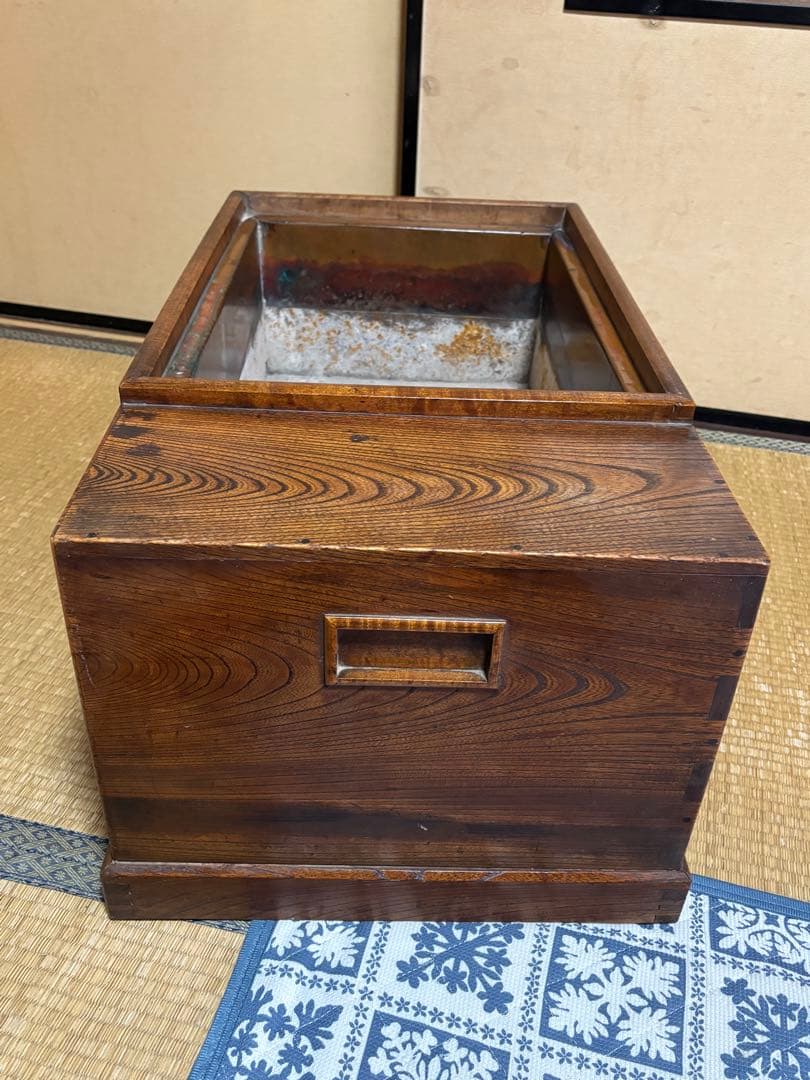 関東火鉢 木製 引き出し付き長火鉢