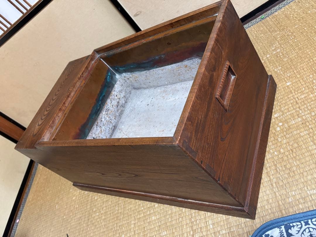 関東火鉢 木製 引き出し付き長火鉢