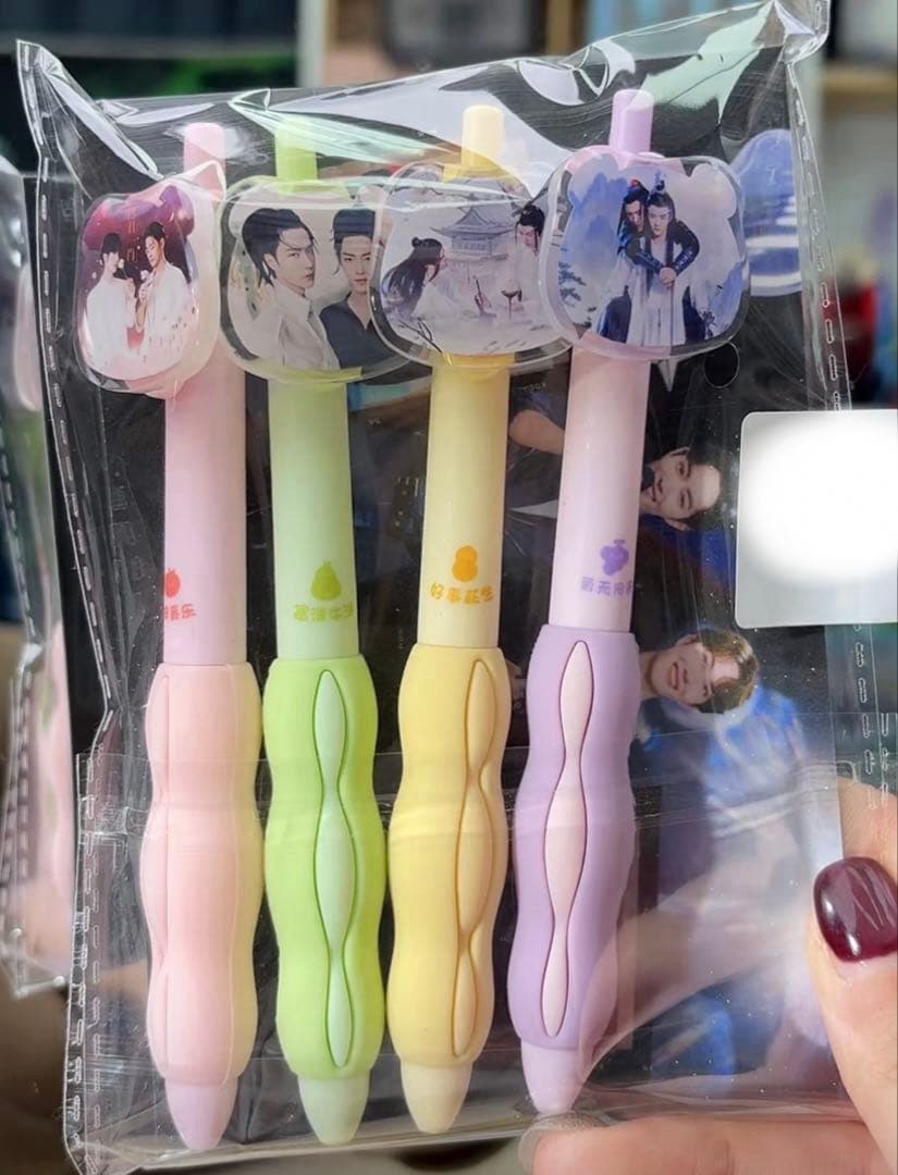 王一博 肖戦 レジンカード付きゲルインクボールペン 4本❣️6セット❣️確認用