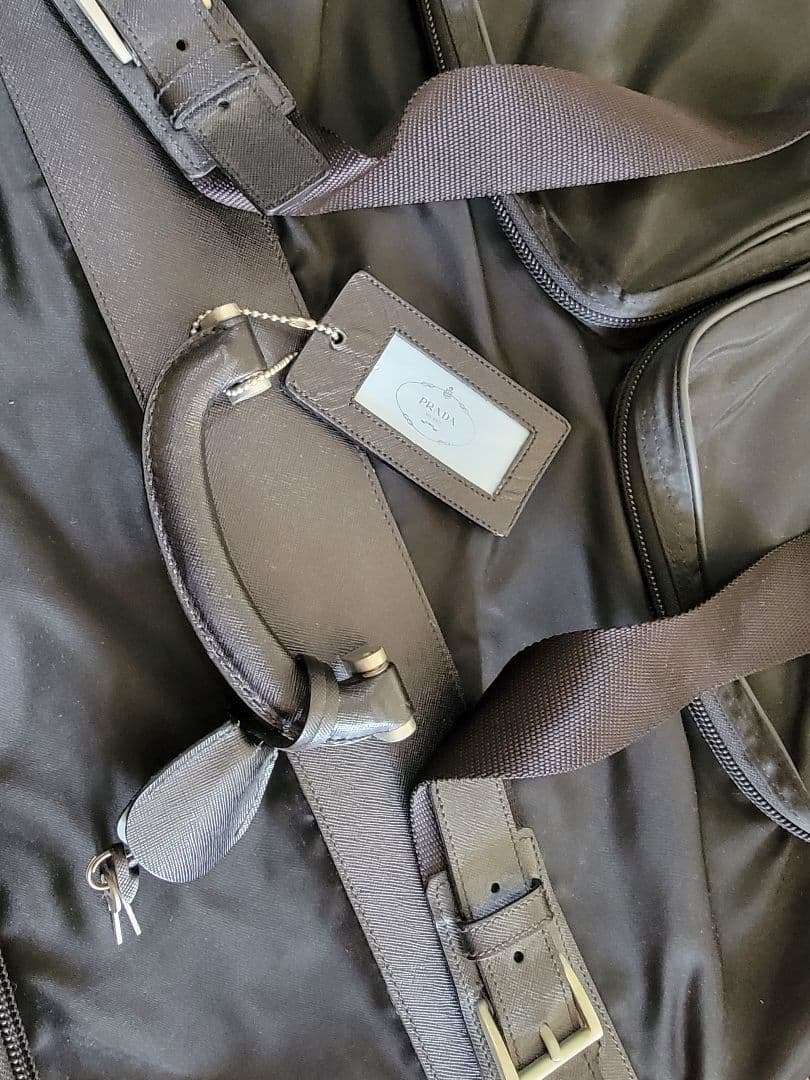 PRADA プラダ ガーメントバッグ 旅行バッグ ナイロン ブラック ショルダー