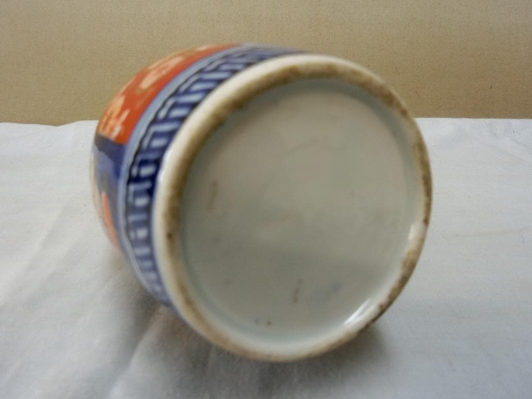 【伊万里　細長瓢箪徳利　色絵 　鑑賞陶磁器　花紋】◆骨董古美術　インテリア　花器