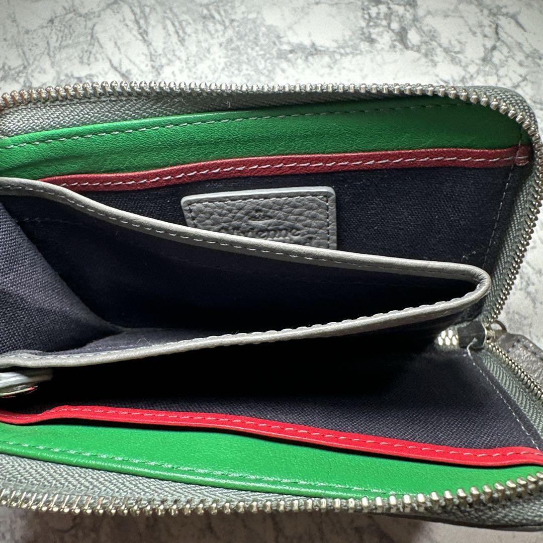 極美品✨FRATHOUSE L字ファスナー小銭入れ　グレー　オーブ　ロゴプリント