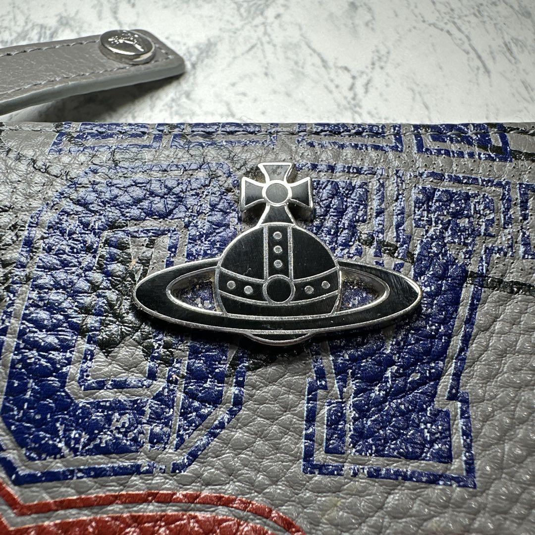 極美品✨FRATHOUSE L字ファスナー小銭入れ　グレー　オーブ　ロゴプリント