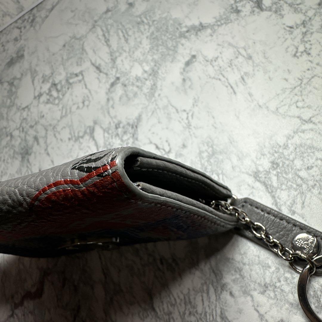 極美品✨FRATHOUSE L字ファスナー小銭入れ　グレー　オーブ　ロゴプリント