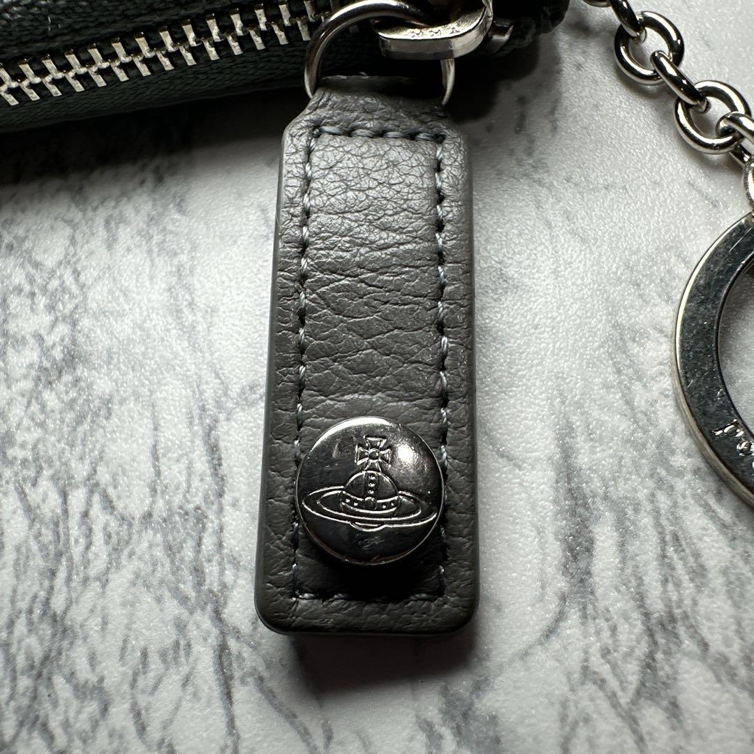 極美品✨FRATHOUSE L字ファスナー小銭入れ　グレー　オーブ　ロゴプリント