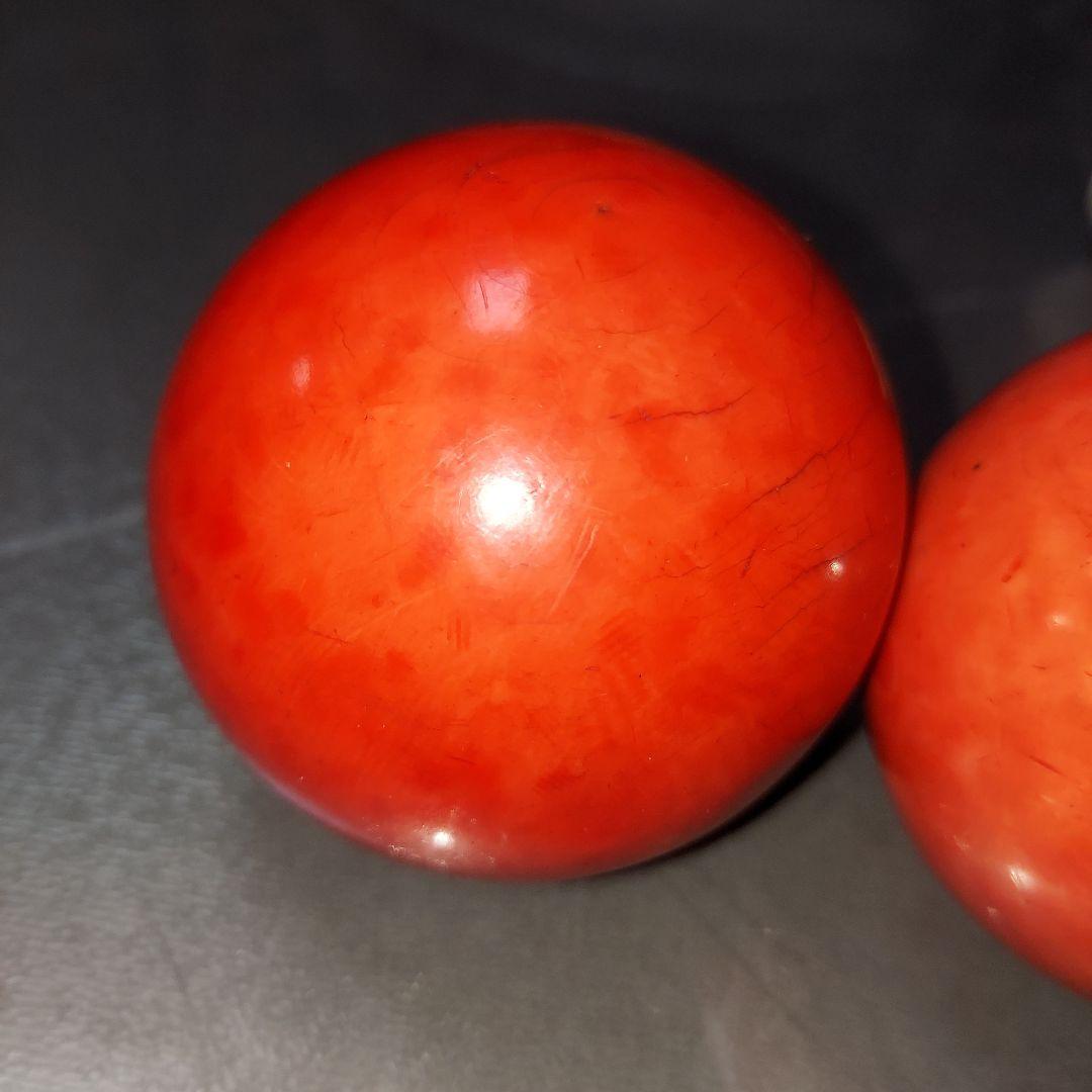 緒締玉 骨董品 天然素材 牙 鯨歯 約6.2cm