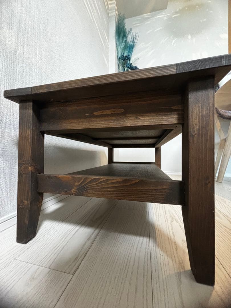 再々お値下げ 美品 木製 ローテーブル カフェテーブル リビングテーブル