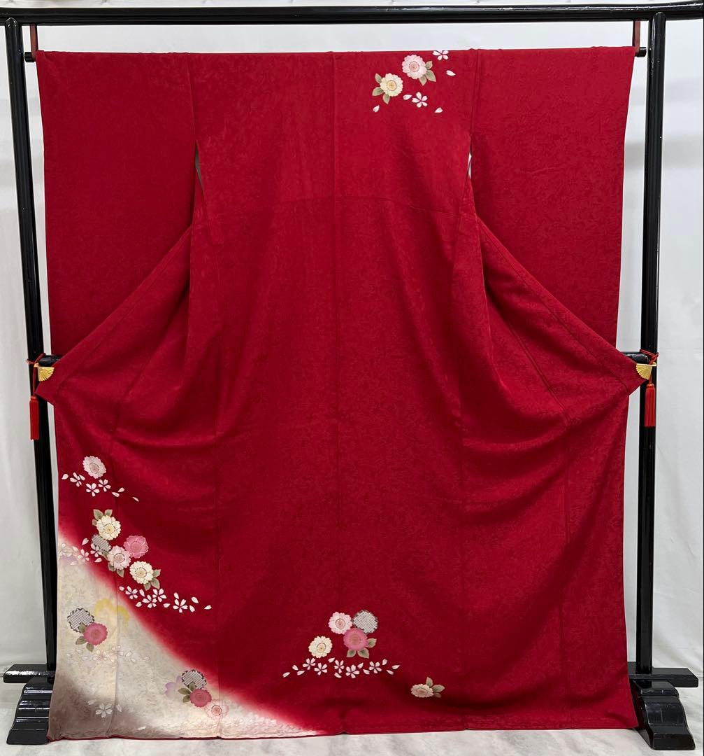 振り袖　フルセット　長襦袢付　成人式　振袖　金彩加工　セット　刺繍入り　573