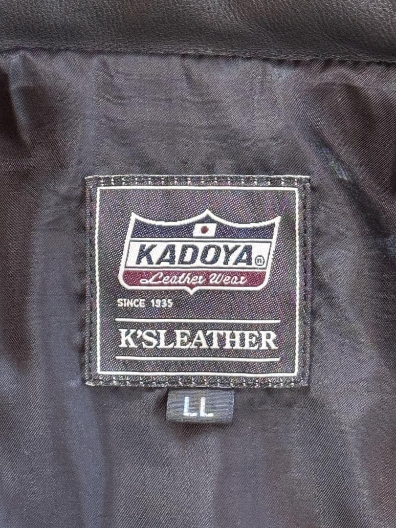 KADOYA シングルライダースジャケット 黒　ストリームライナー（現行モデル）