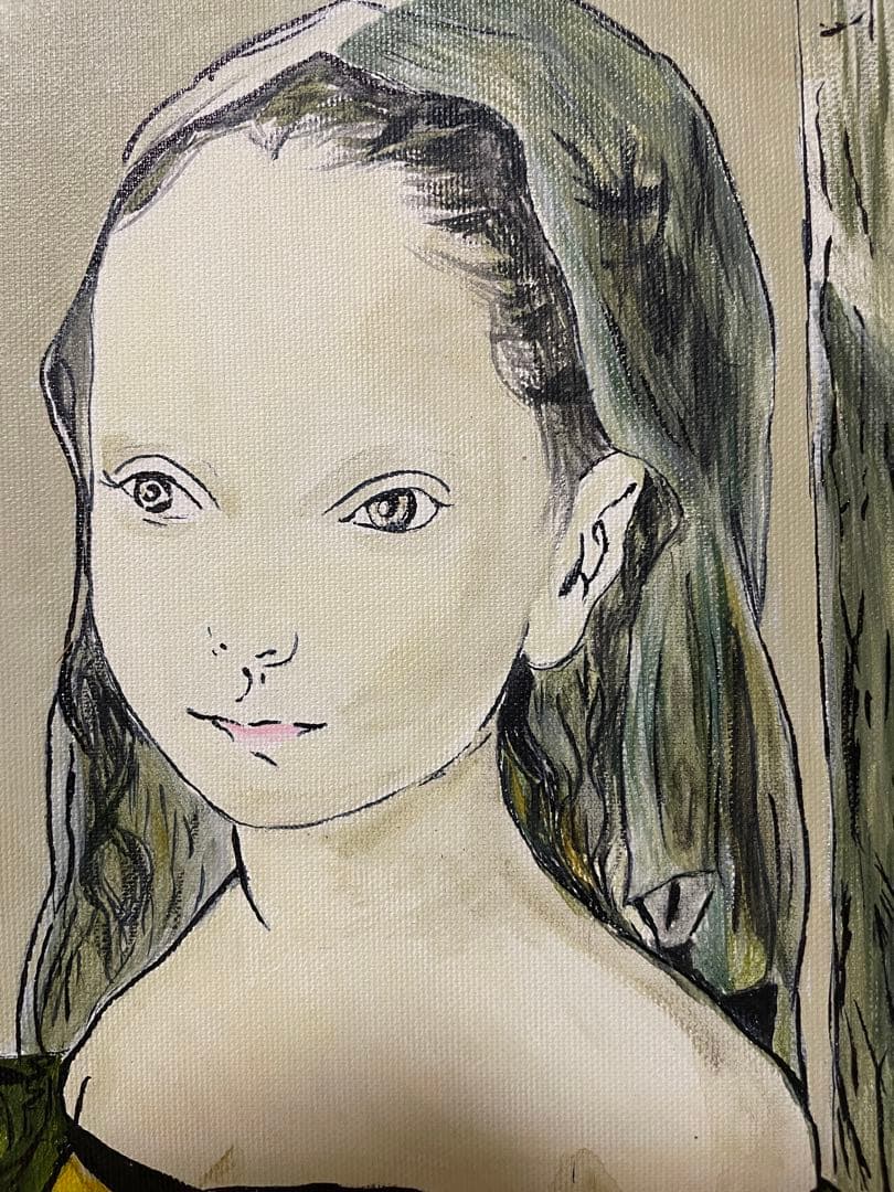 藤田嗣治　花を持つさ少女