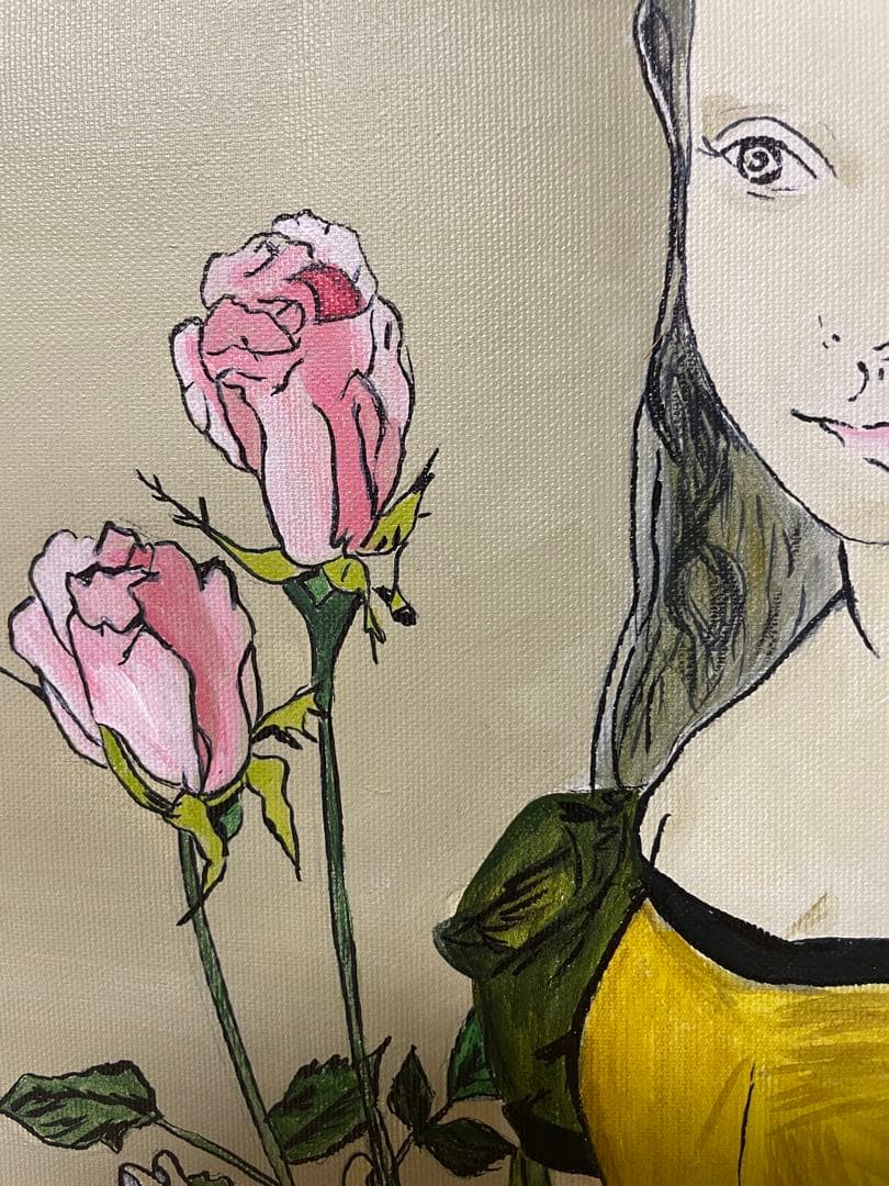 藤田嗣治　花を持つさ少女