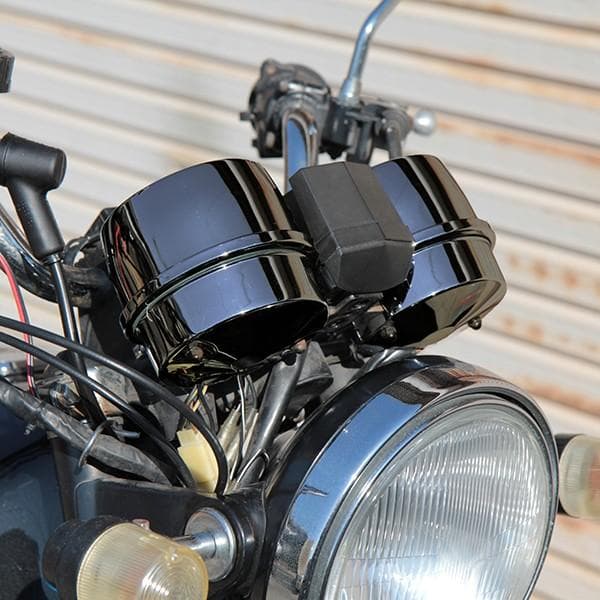 【547】 Z400FX メーターカバーセット ブラッククローム 上下セット