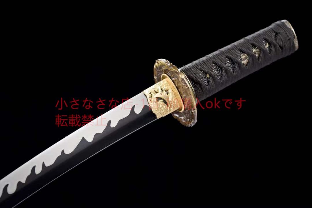 12寸短刀火炎紋研磨【シトロン】 古兵器 武具 刀装具 日本刀 模造刀 居合刀