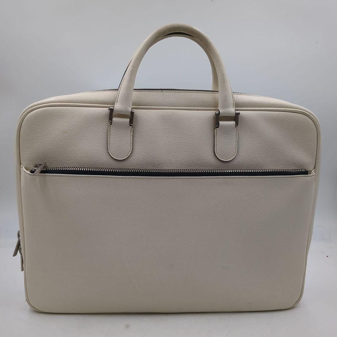 大人気✨️　ダブルハンドル ブリーフケース A4 白　アイボリー　ビジネス