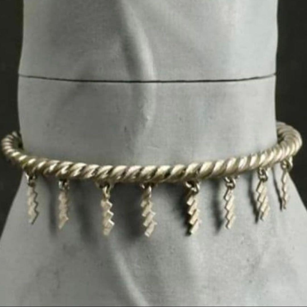 淺野屋健一のシルバーアクセサリー。しめ縄ブレスレット細　紙垂8枚