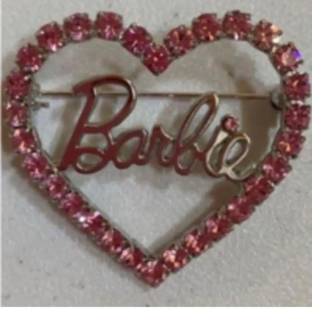 ★Barbie★レア！バービー ピンク ブローチ キラキラ ハート アクセサリー